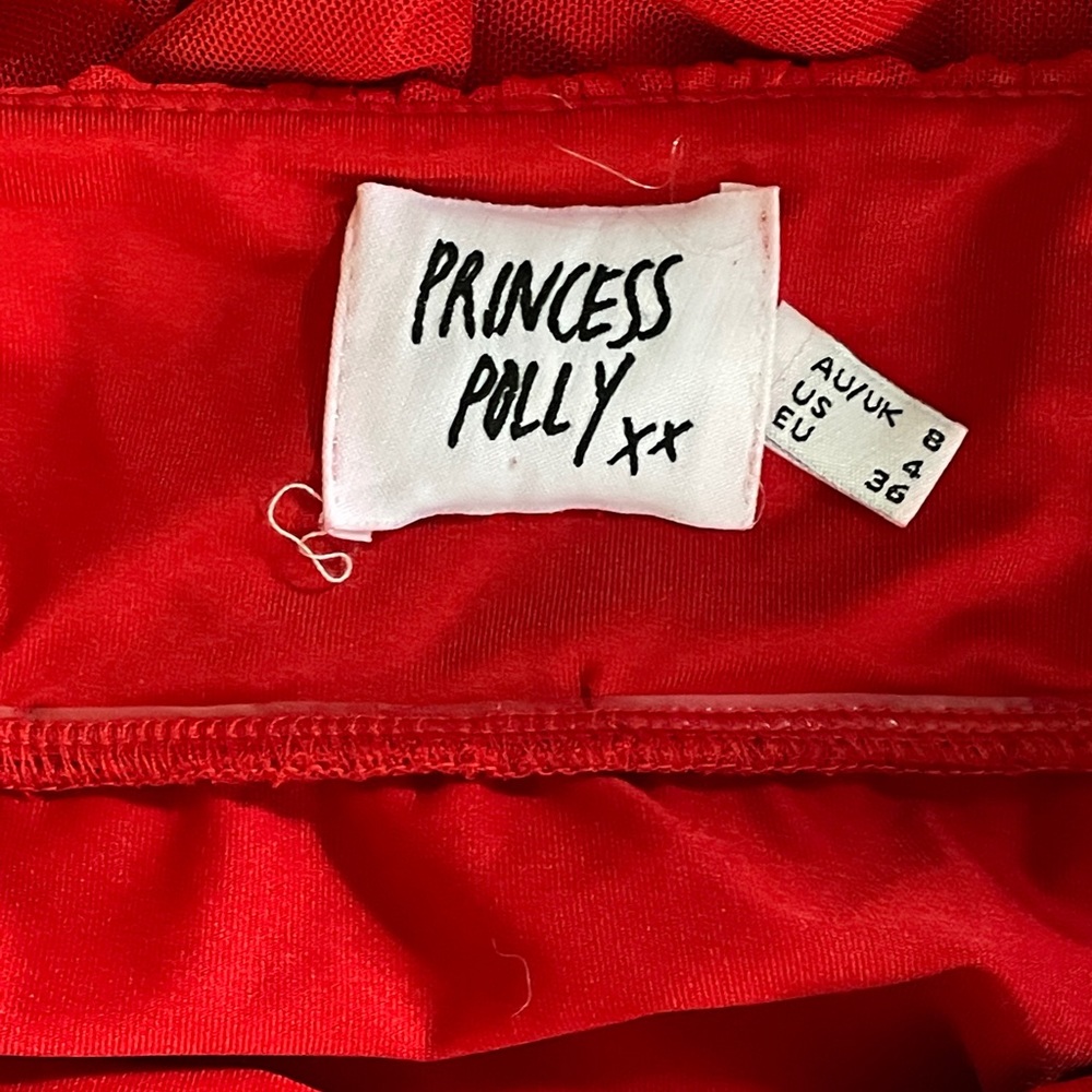 Princess Polly Cherry.Red Ruched Body-con Dress (4) - Picture 2 of 6